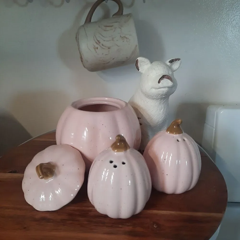 10 Strawberry Street Pumpkin Salt and Pepper Shakers